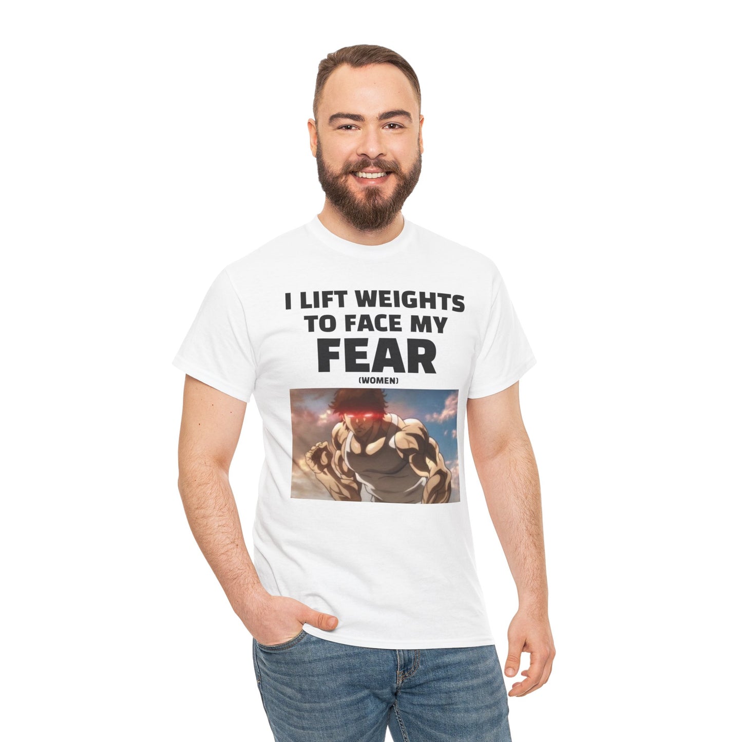 I Lift Weights to Face My Fear (Women) | Unisex Heavy Cotton Tee