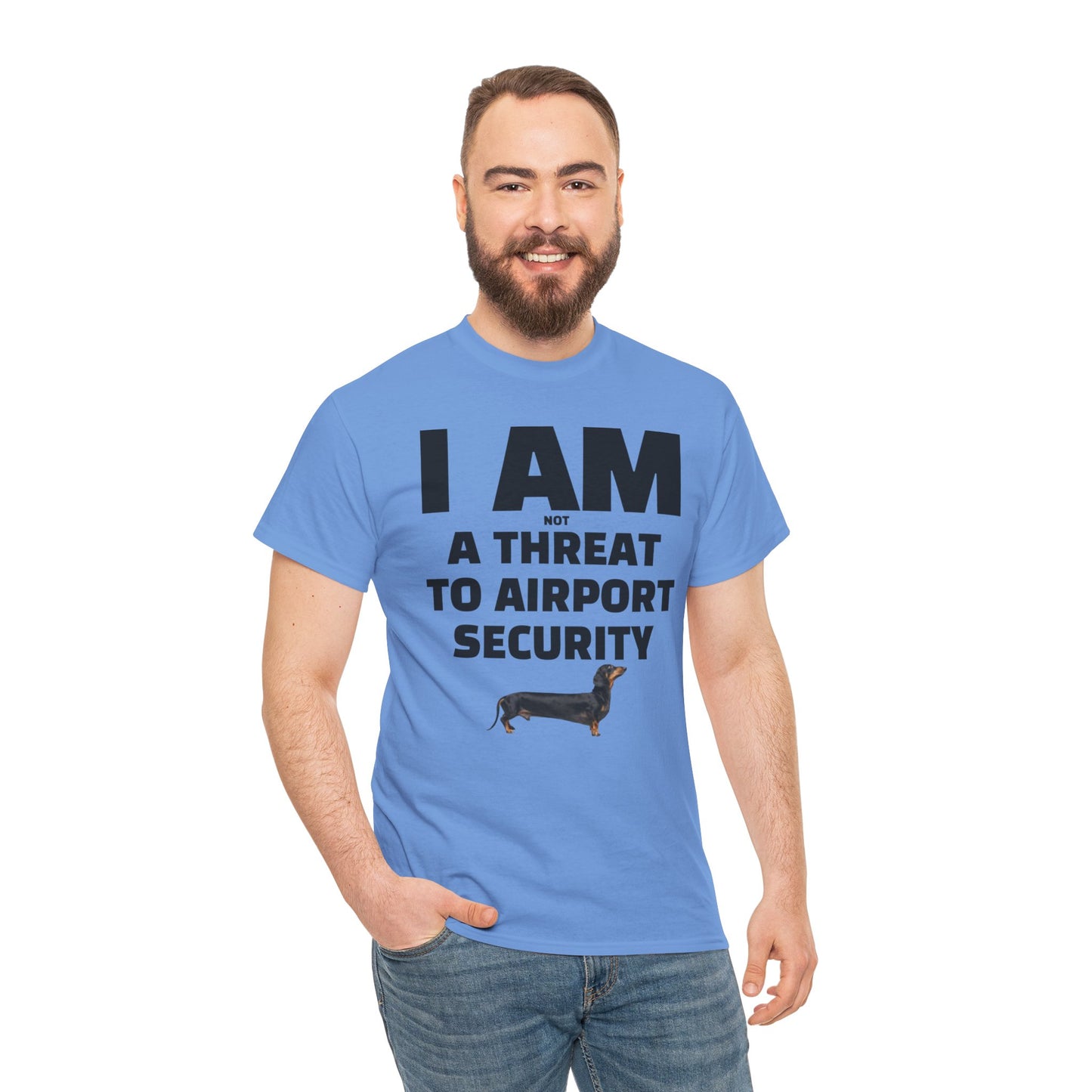 I Am Not a Threat to Airport Security | Unisex Heavy Cotton Tee